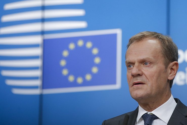 EU-Ratspräsident Tusk - © Foto: Olivier Hoslet/EPA
