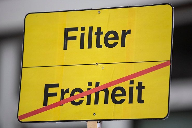 Protest gegen Upload-Filter - &copy; Foto: Christoph Soeder/dpa