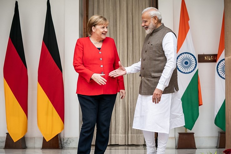 Merkel und Modi - &copy; Foto: Michael Kappeler/dpa