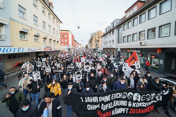 Gedenkfeier f&uuml;r die Opfer von Hanau - &copy; Foto: Andreas Arnold/dpa