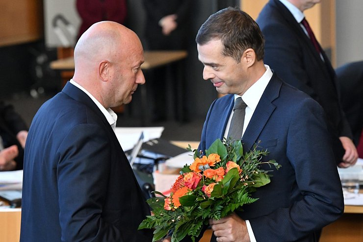 Mohring und Kemmerich - &copy; Foto: Martin Schutt/dpa-Zentralbild/dpa