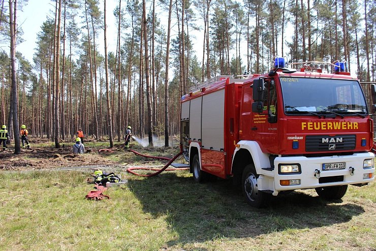 Waldbrand bei Dreetz - © Foto: Christian Pörschmann