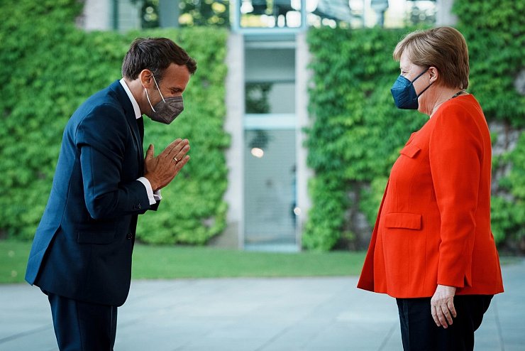 Treffen Merkel und Macron - &copy; Foto: Kay Nietfeld/dpa