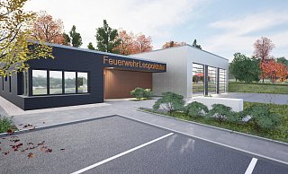 So soll das neue Feuerwehrgerätehaus einmal aussehen. - Zeichnung: Brand Architekten So soll das neue Feuerwehrgerätehaus einmal aussehen. - Zeichnung: Brand Architekten