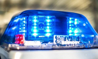 Ein Blaulicht leuchtet auf dem Dach eines Polizeiwagens. - David Inderlied/dpa/Symbolbild