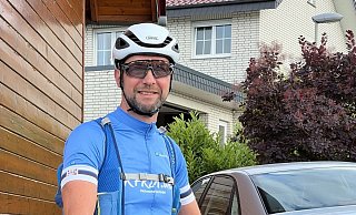 Oliver Wiehemeier vor der Abfahrt gen Nordsee in Reelkirchen. - Silke Burmester