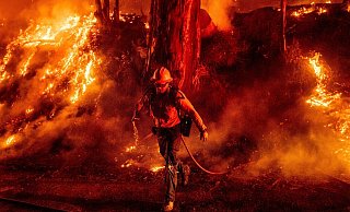 Nach tagelangem Einsatz der Feuerwehren in Kalifornien gibt es trotz einer Entspannung der Lage noch keine Entwarnung. Im S&uuml;den des Bundesstaates herrsche weiterhin trockenes Wetter, bei dem leicht neues Feuer entstehen k&ouml;nne, hie&szlig; es. - Foto: Noah Berger/AP/dpa