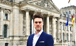 MdB Robin Wagener wird eine Botschaft aus Berlin schicken. - Fotorechte: Robin Wagener MdB Robin Wagener wird eine Botschaft aus Berlin schicken. - Fotorechte: Robin Wagener