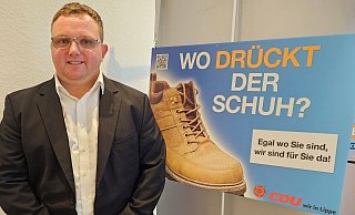 Der Christdemokrat Frederik Topp schaltet in den Wahlkampfmodus. Der 41-Jährige möchte Bürgermeister in Lage werden und für die CDU den Chefposten im Rathaus zurückgewinnen. - Astrid Sewing