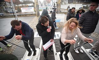 Im Wettbewerb: Michael Granzow, Martin Bremer und Annalena Kierstein (von links) - Nicole Ellerbrake