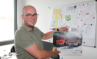 Jan-Lukas Schlink engagiert sich in seiner Freizeit bei der Freiwilligen Feuerwehr Lage. - Sandra Castrup