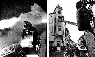 Die LZ berichtete damals von dem Unglück. Die Fotos zeigen Bilder vom Einsatz der Feuerwehr aus der Brandnacht und vom anderen Morgen, als die Leichen geborgen wurden. - Repro: Sven Koch/ Vera Gerstendorf-Welle