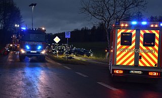 Unfall auf der Altenbekener Straße zwischen Horn und Veldrom. - Jörn Fries