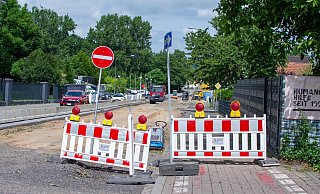 Die Lemgoer Straße in Detmold ist zwischen dem Nordring und der Kreuzung Georgstraße/Sylbeckestraße nur noch stadteinwärts befahrbar. - Raphael Bartling Die Lemgoer Straße in Detmold ist zwischen dem Nordring und der Kreuzung Georgstraße/Sylbeckestraße nur noch stadteinwärts befahrbar. - Raphael Bartling