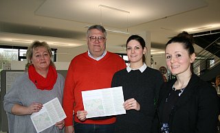 Wollen mit Gastronomen, Hoteliers und Institutionen ein touristisches "Nordlippe-Paket" schnüren: die nordlippischen Touristiker (von links) Anja Meyer (Gemeinde Kalletal) in Vertretung von Corinna Will, Jan Wisomiersky (Dörentrup), Donata Caminecci-Trompeter (Barntrup) und Julia Stein (Extertal). - Sylvia Frevert