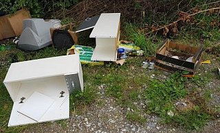 Illegale Entsorgung in und neben öffentlichen Tonnen. - LZ-Archiv Illegale Entsorgung in und neben öffentlichen Tonnen. - LZ-Archiv
