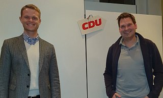 Dr. Alexander Martin (links) und Patrick Pauleikhof bilden den Fraktionsvorsitz für die Wahlperiode 2020-2025. - CDU Dr. Alexander Martin (links) und Patrick Pauleikhof bilden den Fraktionsvorsitz für die Wahlperiode 2020-2025. - CDU