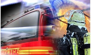 Brand an einer Brücke. - dpa