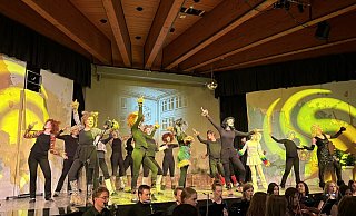 Die Schülerinnen und Schüler spielten ein Medley aus dem Musical "Cats" nach Andrew Lloyd Webber. - Jan Schillmann Die Schülerinnen und Schüler spielten ein Medley aus dem Musical "Cats" nach Andrew Lloyd Webber. - Jan Schillmann
