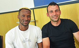 Adboulaye Bah aus Guinea (links) und Mohammad Ballan aus Syrien. - Nicole Ellerbrake
