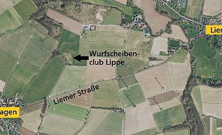 Zwischen Lieme und Hagen liegt die Wurfscheibenanlage in Lückhausen. Seit Jahrzehnten ist sie in Betrieb. Das hat zur Folge, dass der Boden dort – wie bei ähnlichen Anlagen auch – durch die bleihaltige Munition und Kunststoffe belastet ist. - Grafik: Till Brand, Geoportal NRW