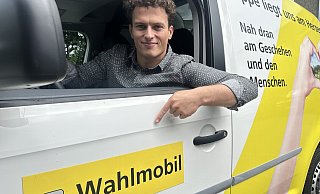 Das LZ-Wahlmobil kommt nach Hohenhausen. - Cordula Gröne Das LZ-Wahlmobil kommt nach Hohenhausen. - Cordula Gröne