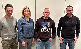 Der neue Vorstand des Freibades Alverdissen (von links): Till Schalowsky (Sportwart), Esther Rosenbrock (Schatzmeisterin), Florian Schalowsky (1. Vorsitzender), Stefan Altrogge (2. Vorsitzender). Es fehlt Virginia Hein (Schriftführerin). - Stefan Altrogge