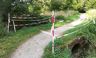 Das Yoga Vidya kümmert sich um sichere Wege - wie die Instandhaltung dieser Brücke. Das Beseitigen von Pferdeäpfeln gehört nicht dazu. - Elsbeth Waldeck Das Yoga Vidya kümmert sich um sichere Wege - wie die Instandhaltung dieser Brücke. Das Beseitigen von Pferdeäpfeln gehört nicht dazu. - Elsbeth Waldeck