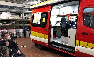 Die Einsatzkräfte der Blomberger Feuerwehr bibbern auf der Wache. Die Heizung ist seit dem Wochenende ausgefallen. - Feuerwehr Blomberg