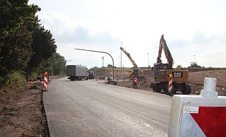 Die Baustelle von Phoenix Contact am Schmuckenberger Weg wird wohl erst in 14 Tagen fertig. - Seda Hagemann