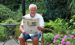 Uwe Pohl ist nun im Ruhestand und auch sein politisches Engagement endet bald. Er freut sich darauf, jetzt mehr Zeit auf seiner Terasse und beim Lesen der LZ verbringen zu können. - Nadine Uphoff