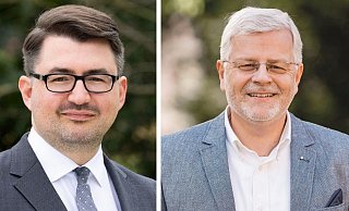 Christian Sauter (FDP, links) und Ralf Klemme (Zukunft Extertal) sind in der Stichwahl gegeneinander angetreten. - Christian Sauter/Dajana Marlen Fotografie Christian Sauter (FDP, links) und Ralf Klemme (Zukunft Extertal) sind in der Stichwahl gegeneinander angetreten. - Christian Sauter/Dajana Marlen Fotografie
