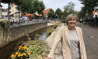 Spitzenkandidatin Christine Fanenbruck an der Salze. - Thomas Reineke(LZ) Spitzenkandidatin Christine Fanenbruck an der Salze. - Thomas Reineke(LZ)