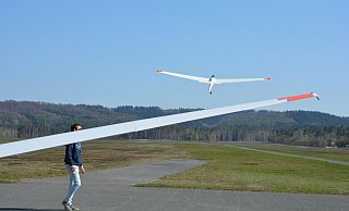 Segelflugzeuge wie diese müssen derzeit am Boden bleiben. Wann der Flugbetrieb wieder aufgenommen werden kann und ob das Flugplatzfest stattfindet, steht derzeit noch in den Sternen. - Karin Prignitz