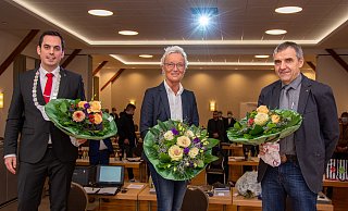 Torben Blome (links) und seine Stellvertreter Ulrike Jakob und Thomas Blum bilden das neue Bürgermeister-Dreigestirn für Lügde. - Raphael Bartling Torben Blome (links) und seine Stellvertreter Ulrike Jakob und Thomas Blum bilden das neue Bürgermeister-Dreigestirn für Lügde. - Raphael Bartling