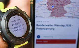 Die Warnapp Nina. - Arne Dedert/dpa Die Warnapp Nina. - Arne Dedert/dpa