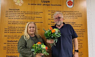 Sie werden gemeinsam die Kreistagsfraktion der Gr&uuml;nen in Lippe f&uuml;hren: Birgitt H&ouml;hn und J&uuml;rgen Hachmeister engagieren sich, nachdem Dr. Inga Loke sich aus der Parteif&uuml;hrung zur&uuml;ckgezogen hat. - B&uuml;ndnis 90/Die Gr&uuml;nen