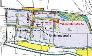 Künftig sind alle Landesteile per Straßennamen im Industriepark Lippe vertreten. - Grafik: Stadt Horn-Bad Meinberg