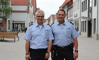 Das neue Polizeibüro von Joachim Bergemann (links) und Jörg Thäsler befindet sich im Schmiedeamtshaus. - Archiv: Nadine Uphoff