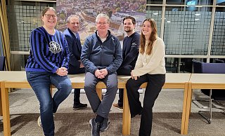 Britta Slavov (von links), Nicolai Trettin, Frank Sommerfeld, Robin Meier und Lina Meier f&uuml;hren die SPD-Fraktion im Rat an. - SPD Bad Salzuflen