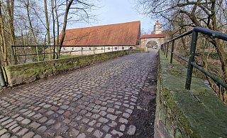 Die Schäfertorbrücke zum Schloss Brake wird in diesem Jahr saniert. - Nadine Uphoff