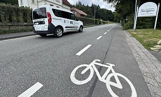 Die Hindenburgstraße wird viel befahren, für Fußgänger und Radler kann es eng werden. - Sven Koch Die Hindenburgstraße wird viel befahren, für Fußgänger und Radler kann es eng werden. - Sven Koch