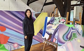 Stipendiatin Eunjeong Kim lädt in ihr Atelier. - Lippische Landesagentur