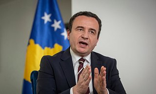 Albin Kurti, Premierminister des Kosovo, fordert Sanktionen für Serbien. - Visar Kryeziu/AP/dpa Albin Kurti, Premierminister des Kosovo, fordert Sanktionen für Serbien. - Visar Kryeziu/AP/dpa