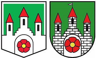Links das Stadt Blomberg-Zeichen für Jedermann, rechts das Stadtwappen der Stadt Blomberg. - Stadt Blomberg Links das Stadt Blomberg-Zeichen für Jedermann, rechts das Stadtwappen der Stadt Blomberg. - Stadt Blomberg