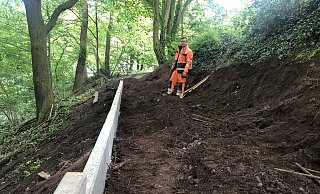 Philosophenweg in Blomberg wird erneuert. - Silke Buhrmester Philosophenweg in Blomberg wird erneuert. - Silke Buhrmester