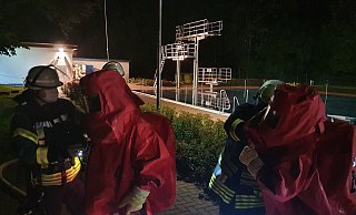 Einsatz im Blomberger Freibad. - Feuerwehr Barntrup Einsatz im Blomberger Freibad. - Feuerwehr Barntrup