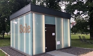 Der Sole-Pavillon gegenüber der Wandelhalle im Kurpark ist vorübergehend geschlossen. Foto: Alexandra Schaller - Schaller
