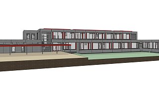 So könnte die Grundschule Langenholzhausen nach der energetischen Sanierung aussehen. Es sind aber noch nicht alle Details festgezurrt. So ist die Farbe Rot bislang ein Vorschlag des Architekturbüros Schwakenberg/Bley. - Grafik: Schwakenberg Bley Architektenpartnerschaft So könnte die Grundschule Langenholzhausen nach der energetischen Sanierung aussehen. Es sind aber noch nicht alle Details festgezurrt. So ist die Farbe Rot bislang ein Vorschlag des Architekturbüros Schwakenberg/Bley. - Grafik: Schwakenberg Bley Architektenpartnerschaft