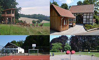 Von zahlreichen Leader-Projekten können die Menschen in Nordlippe profitieren. Dazu zählen die Aussichtsplattform am Sikawildgehege in Schwelentrup, das Tempelhaus in Talle, der Generationentreff am Tennishaus in Bösingfeld oder die Fitnessanlage in der Faulen Wiese in Barntrup (vonh oben links) - Fotos: R. Diekmeier, LAG Nordlippe. Von zahlreichen Leader-Projekten können die Menschen in Nordlippe profitieren. Dazu zählen die Aussichtsplattform am Sikawildgehege in Schwelentrup, das Tempelhaus in Talle, der Generationentreff am Tennishaus in Bösingfeld oder die Fitnessanlage in der Faulen Wiese in Barntrup (vonh oben links) - Fotos: R. Diekmeier, LAG Nordlippe.